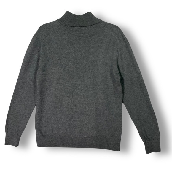 Untuckit Belguardo Merino Wool 1/4 Zip Sweater Sz L Gray Business Casual - Picture 7 of 11